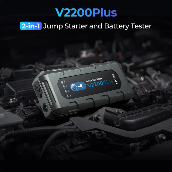 Topdon V2200plus 2200A 12V 16000mAh Strumento di emergenza per auto Veicoli portatili per auto Batteria Boost Booster Box Pack Power Bank 2